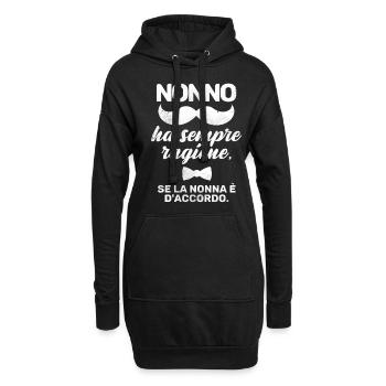 nonno ha sempre ragione - Sweat-shirt à capuche long Femme - noir - Devant