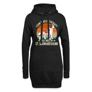 Just Need My Bernhardiner Hunderasse Geschenk - Hoodie-Kleid - Schwarz - Vorne