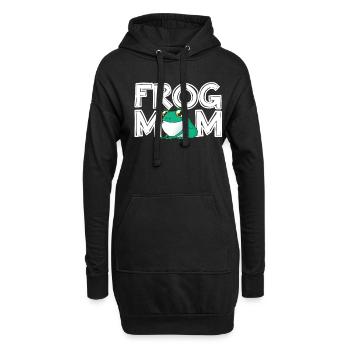 Frog Mom Mother's Day Gift Frog Mom Ladies - Hoodie Dress - black - Front