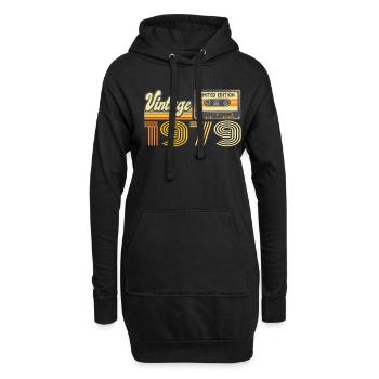 Vintage 1979 Cassette Mixtape - 41e anniversaire - Sweat-shirt à capuche long Femme - noir - Devant