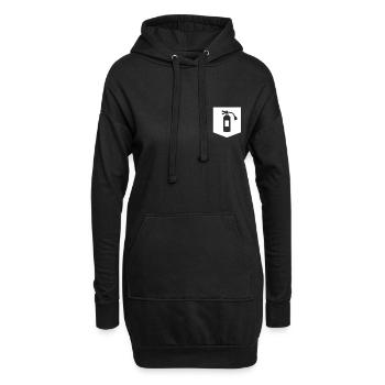 Extincteur d'incendie - Sweat-shirt à capuche long Femme - noir - Devant