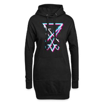 Sigil of Lucifer Esthétique Goth Satanist Gift - Sweat-shirt à capuche long Femme - noir - Devant