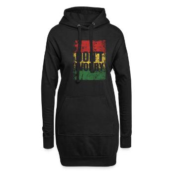 Rasta Rastafarian Reggae Jamaica Ragga Gift - Sweat-shirt à capuche long Femme - noir - Devant