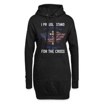 États-Unis vétéran - Sweat-shirt à capuche long Femme - noir - Devant