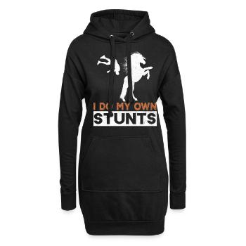 Équitation équestre poney équestre cadeau équestre - Sweat-shirt à capuche long Femme - noir - Devant