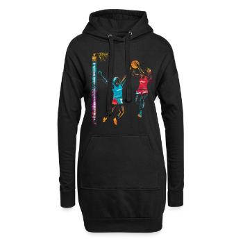 Netzball - Hoodie-Kleid - Schwarz - Vorne