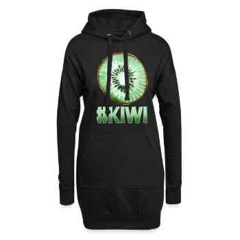 Kiwi tranche fruit Halloween fruit - Sweat-shirt à capuche long Femme - noir - Devant