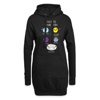 Immunsystem Zellen des Körpers, Biologie - Hoodie-Kleid - Schwarz - Vorne