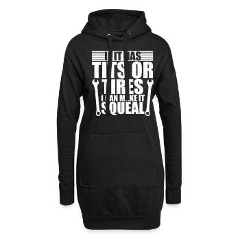 Funny Mechanic Mechanical Wrench Car Automotive Ga - Hoodie-Kleid - Schwarz - Vorne