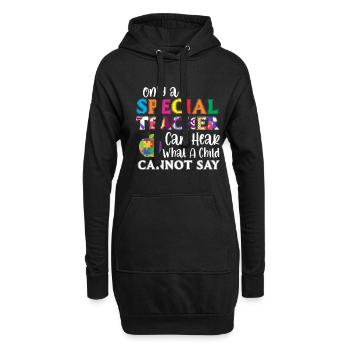 Enseignant en éducation spécialisée pour enfants en éducation spéciale - Sweat-shirt à capuche long Femme - noir - Devant
