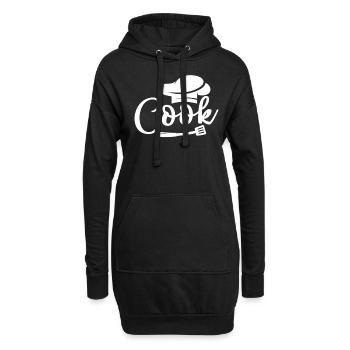 Cook Koch Geschenk - Hoodie-Kleid - Schwarz - Vorne