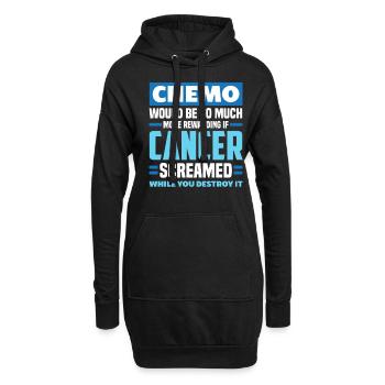 Traitement chimio-cancéreux - Sweat-shirt à capuche long Femme - noir - Devant