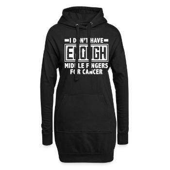 Le cancer chimio pue - Sweat-shirt à capuche long Femme - noir - Devant