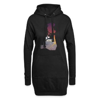 Escalade - Homme Silhouette - Sweat-shirt à capuche long Femme - noir - Devant