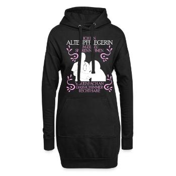 Altenpflegerin Pflege - lustiger Spruch - Hoodie-Kleid - Schwarz - Vorne