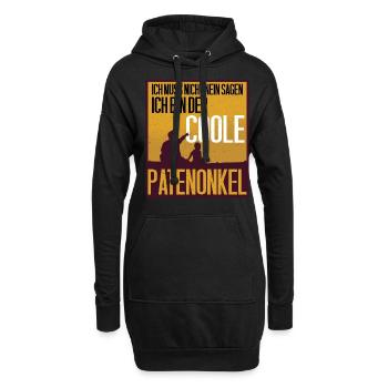 Patenonkel Geschenk - Hoodie-Kleid - Schwarz - Vorne