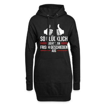 So Glücklich Sieht Man Frisch Geschieden aus - Hoodie-Kleid - Schwarz - Vorne