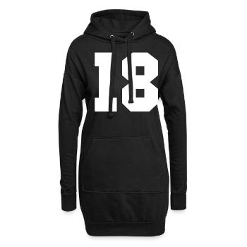 18 - Hoodie-Kleid - Schwarz - Vorne