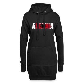 Albanien - Hoodie-Kleid - Schwarz - Vorne