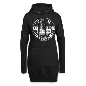Farbenblind Blindheit Brille Fraben Bilnd - Hoodie-Kleid - Schwarz - Vorne