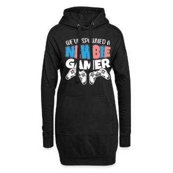 Lawned A Neuling Gamer - Schwanger Baby - Hoodie-Kleid - Schwarz - Vorne
