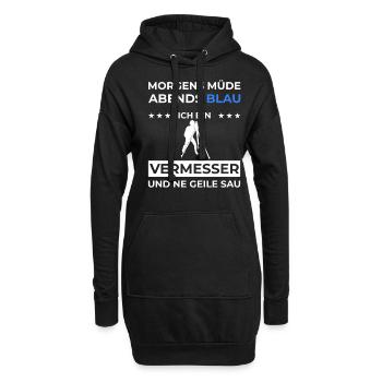 Vermesser Vermessungstechniker Geschenk Geodät - Hoodie-Kleid - Schwarz - Vorne