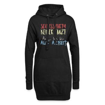 Arbeit lustiger Spruch - Hoodie-Kleid - Schwarz - Vorne