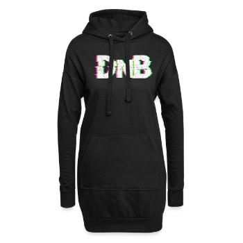 DnB Musik Dubstep Drum n Bass Geschenk - Hoodie-Kleid - Schwarz - Vorne