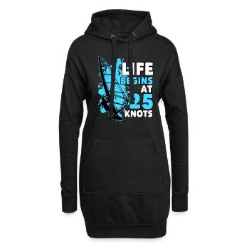 Windsurfer Spruch Geschenk Windsurfen - Hoodie-Kleid - Schwarz - Vorne