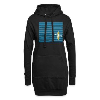Kajak - Hoodie-Kleid - Schwarz - Vorne