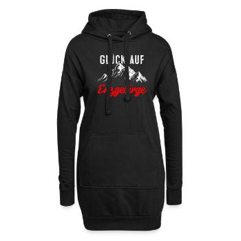 Glueck auf Erzgebirge - Hoodie-Kleid - Schwarz - Vorne