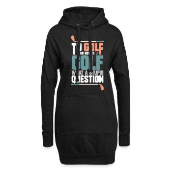 golf golfer golfschläger golfspieler geschenkidee - Hoodie-Kleid - Schwarz - Vorne