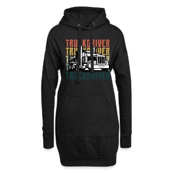 LKW - Hoodie-Kleid - Schwarz - Vorne
