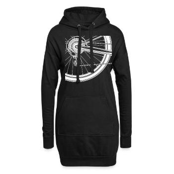 Fahrrad Rennen Speichen Radfahren - Hoodie-Kleid - Schwarz - Vorne