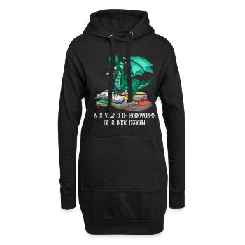 Cerf-volant - Sweat-shirt à capuche long Femme - noir - Devant