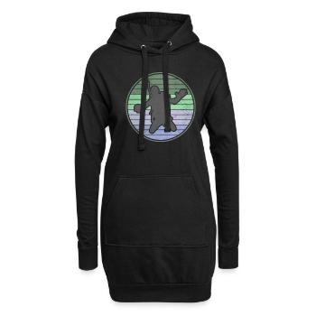 Taucher Tauchen Tauchschule Unterwasser Schnorchel - Hoodie-Kleid - Schwarz - Vorne