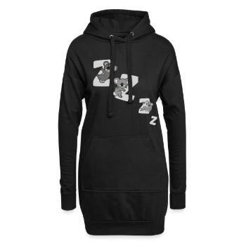 Koala - Sweat-shirt à capuche long Femme - noir - Devant