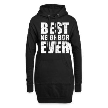 Meilleur cadeau de voisinage voisin - Sweat-shirt à capuche long Femme - noir - Devant