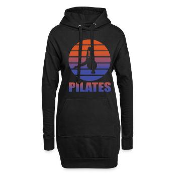 Pilates - Sweat-shirt à capuche long Femme - noir - Devant