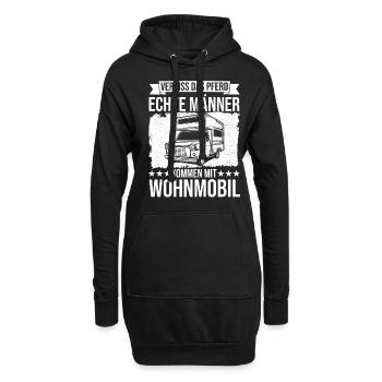 Echte Männer kommen mit Wohnmobil Reisemobil - Hoodie-Kleid - Schwarz - Vorne