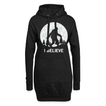 Je crois que Bigfoot Moonshine Sasquatch Conspiracy T - Sweat-shirt à capuche long Femme - noir - Devant