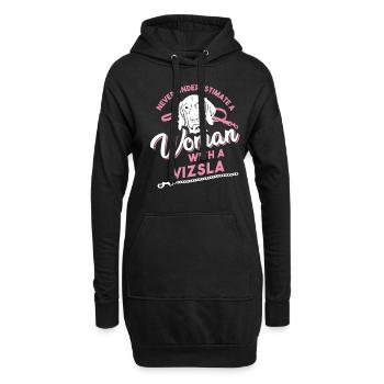 Vizsla Spruch für eine Magyar Vizsla Besitzerin - Hoodie-Kleid - Schwarz - Vorne