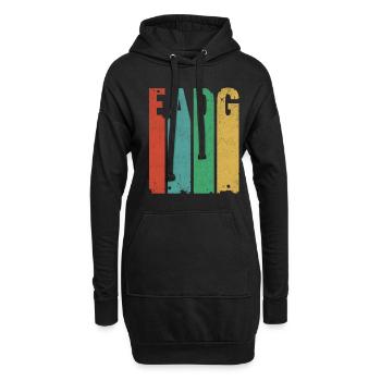 Conception EADG de guitare basse pour un bassiste - Sweat-shirt à capuche long Femme - noir - Devant