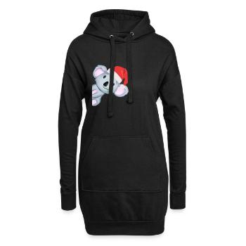 Koala Weihnachten Weihnachtsmütze - Hoodie-Kleid - Schwarz - Vorne