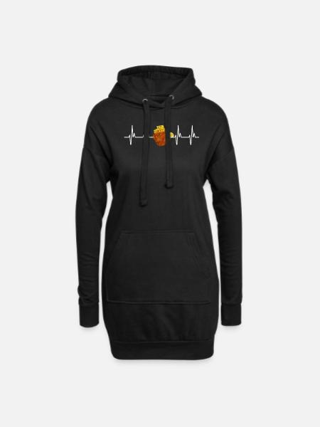 Schnitzel Pommes - Hoodie-Kleid - Schwarz