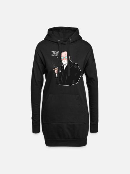 Your Mother - Lustiges Psychologie & Psychologen - Hoodie-Kleid - Schwarz