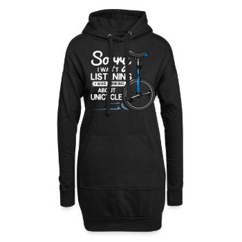 Einrad Fahrrad Radfahren Rad Einradfahrer - Hoodie-Kleid - Schwarz - Vorne