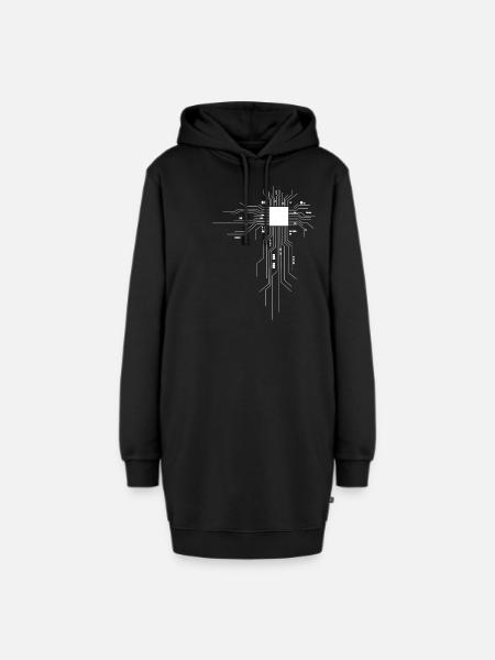 Informatiker Design für einen Computer Nerd - Hoodie-Kleid - Schwarz