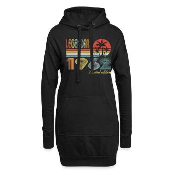 58e anniversaire légendaire depuis 1962 - Sweat-shirt à capuche long Femme - noir - Devant