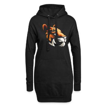 Tijgerdieren kinderen - Hoodiejurk - zwart - Voor